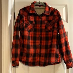 Unbranded classic plaid Shacket lined Ladies M